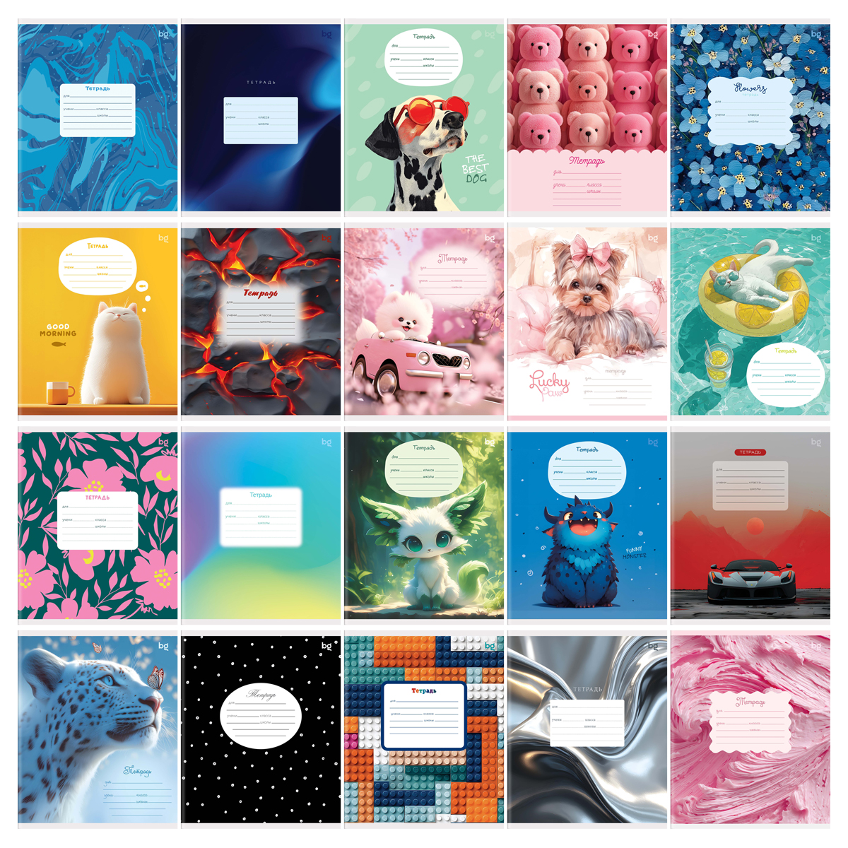 Тетрадь 18л., клетка BG "Super Mix-20", эконом