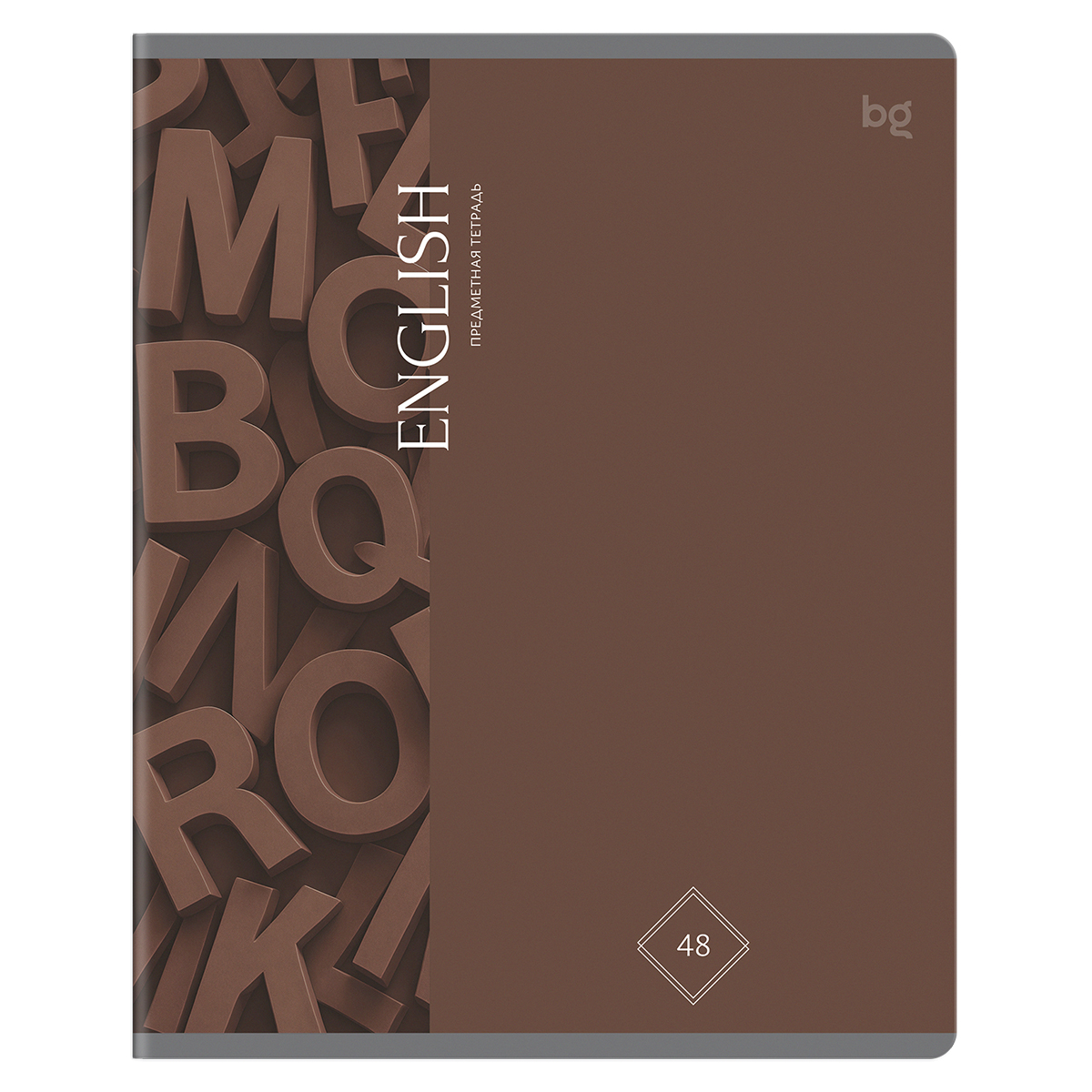 Тетрадь предметная 48л. BG "Гармония знаний" - Английский язык, "софт тач" ламинация