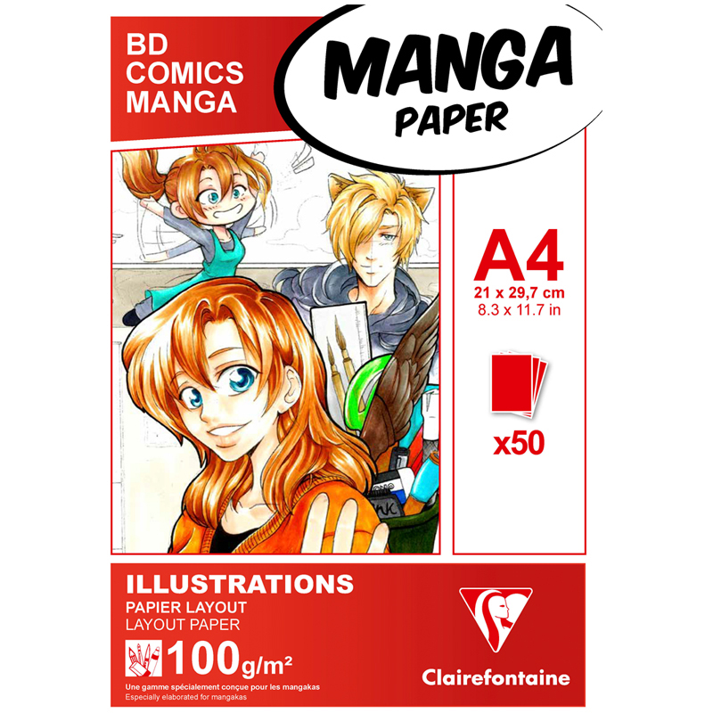      50., 4 Clairefontaine  Manga Illustrations ,  , 100/2 (94042C)