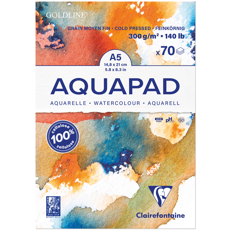     , 70., 5,   Clairefontaine  Goldline Aqua , 300/2, .  (975720C)