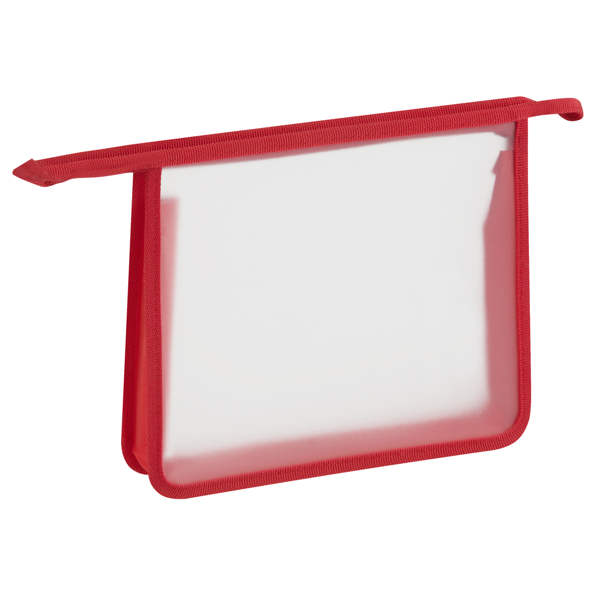 Папка для тетрадей 1 отделение А5 Först, прозрачная/красная, пластик, на молнии