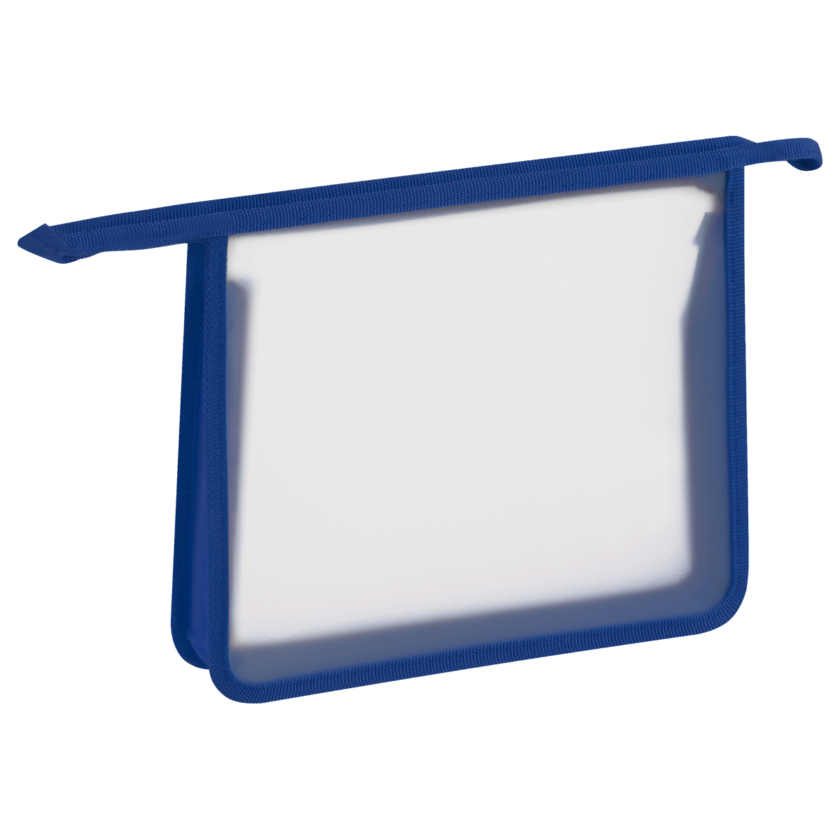 Папка для тетрадей 1 отделение А5 Först, прозрачная/синяя, пластик, на молнии