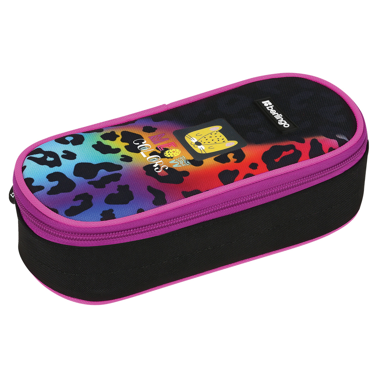 Пенал корпусный 1 отделение, 195*85*50 Berlingo "Meow colors", полиэстер