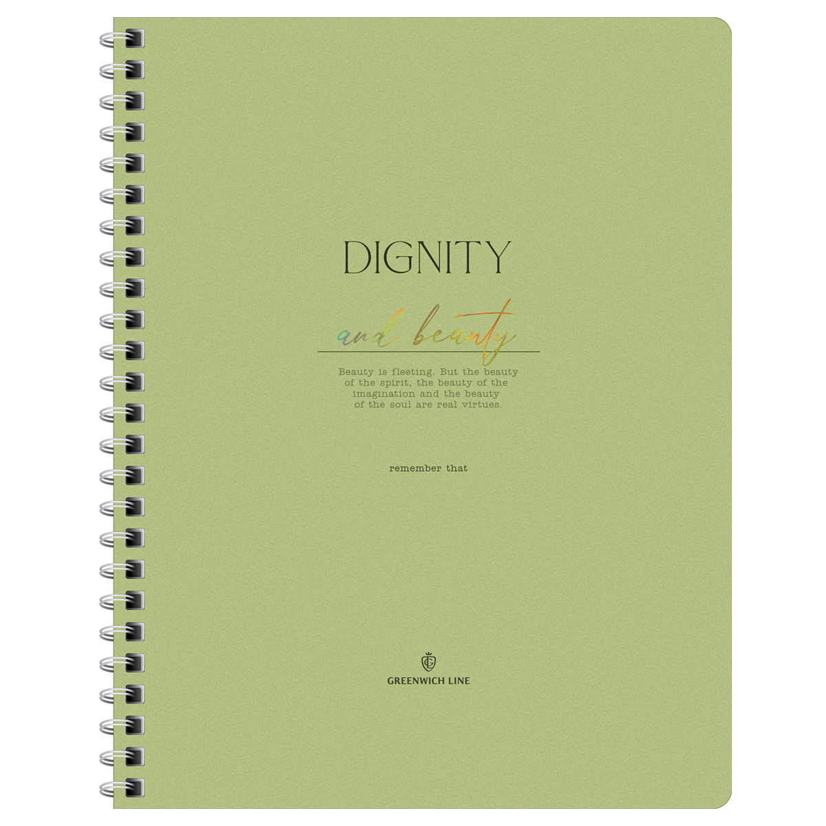 Тетрадь 80л., А5, клетка на гребне GreenwichLine "Dignity", матовая ламинация, тиснение фольгой, 80г/м2 Тетрадь 80л., А5, клетка на гребне GreenwichLine "Dignity", матовая ламинация, тиснение фольгой, 80г/м2