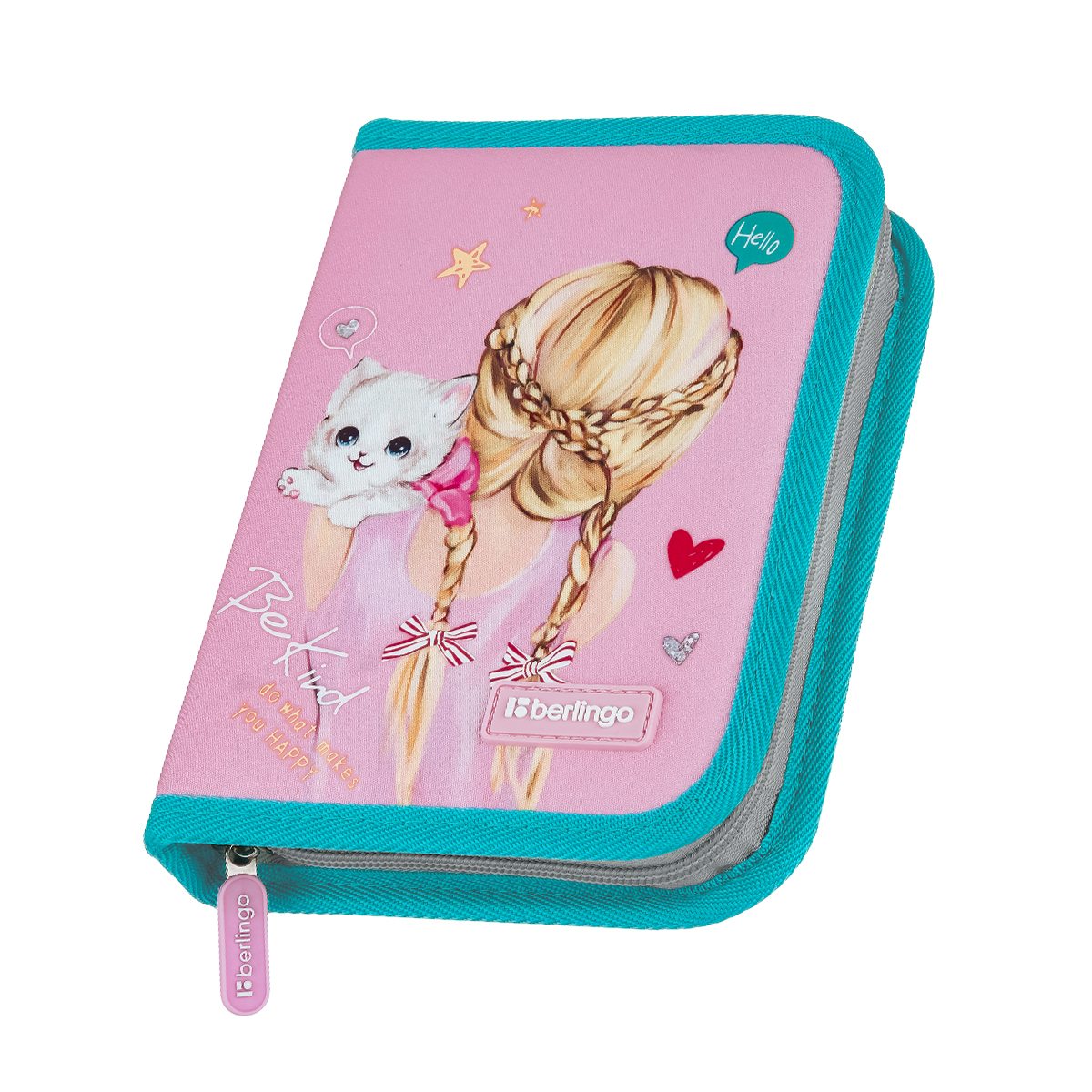 Пенал 1 отделение, 200*140*40 Berlingo "Be Kind!", дополнительная откидная секция, полиэстер Пенал 1 отделение, 200*140*40 Berlingo "Be Kind!", дополнительная откидная секция, полиэстер