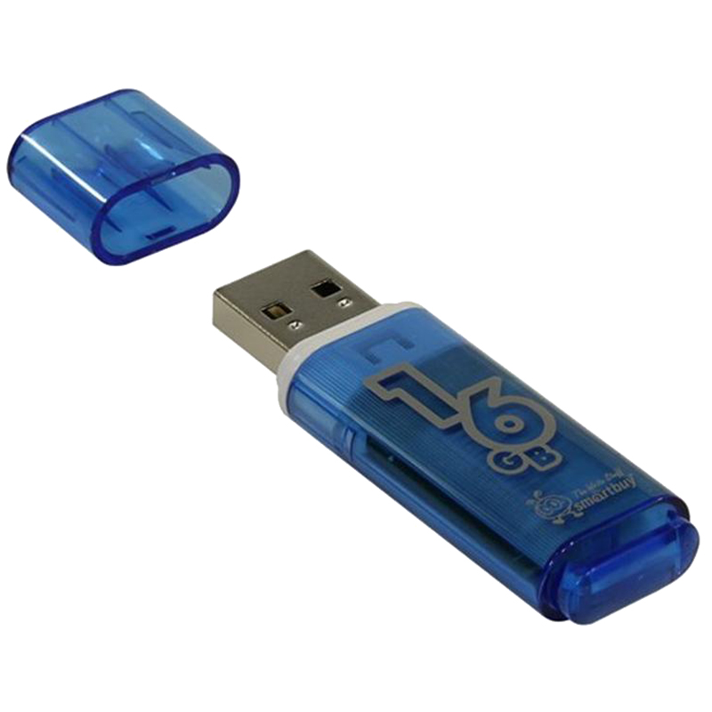    Smart Buy  Glossy   16GB, USB 2.0 Flash Drive,  (SB16GBGS-B)