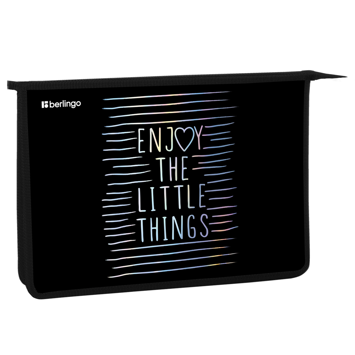 Папка для тетрадей 1 отделение, А4 Berlingo "Enjoy the little things", 340*245*40 мм, пластик, на молнии