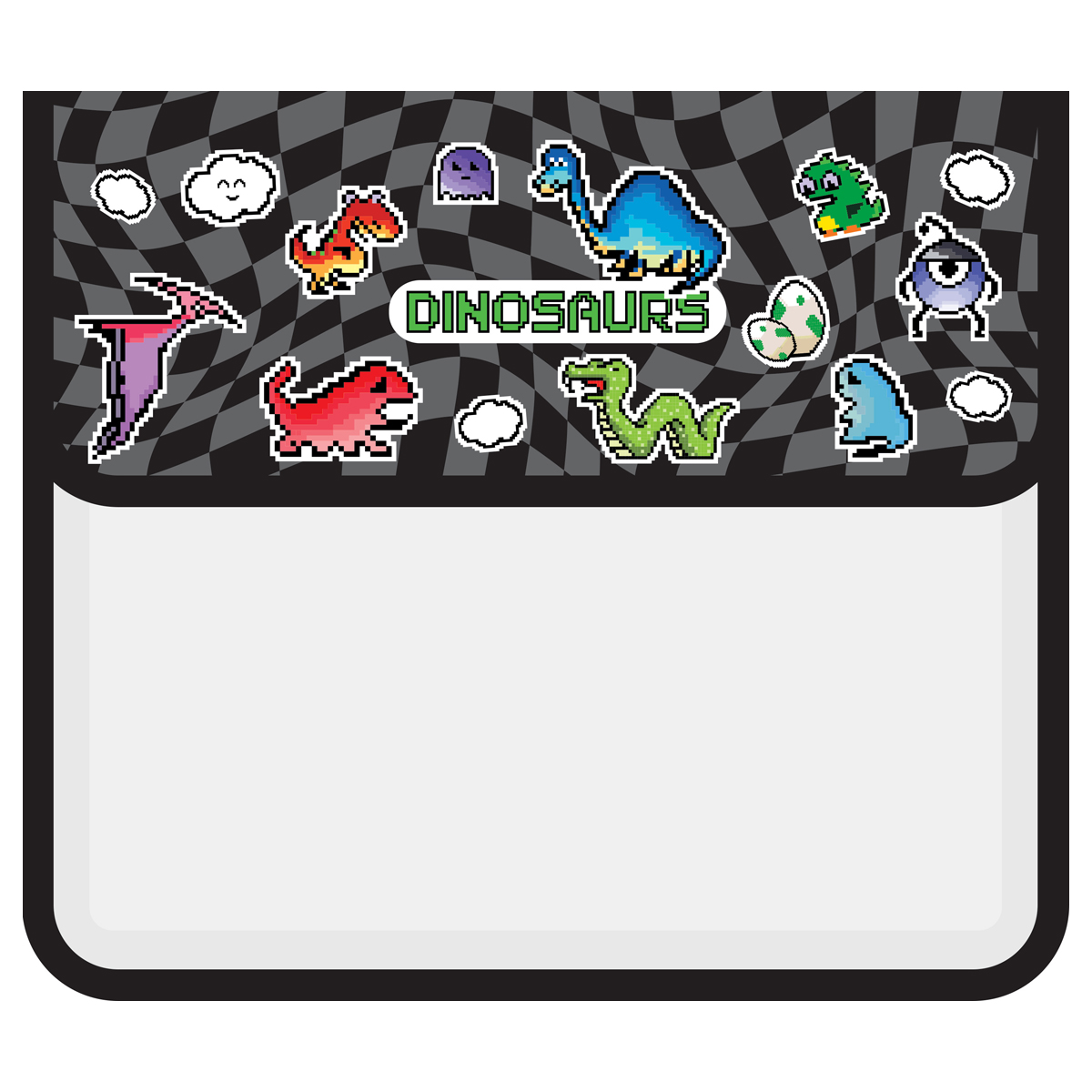 Папка для тетрадей 1 отделение, Först  "Dino" (Динозавры), А5, пластик, на липучке