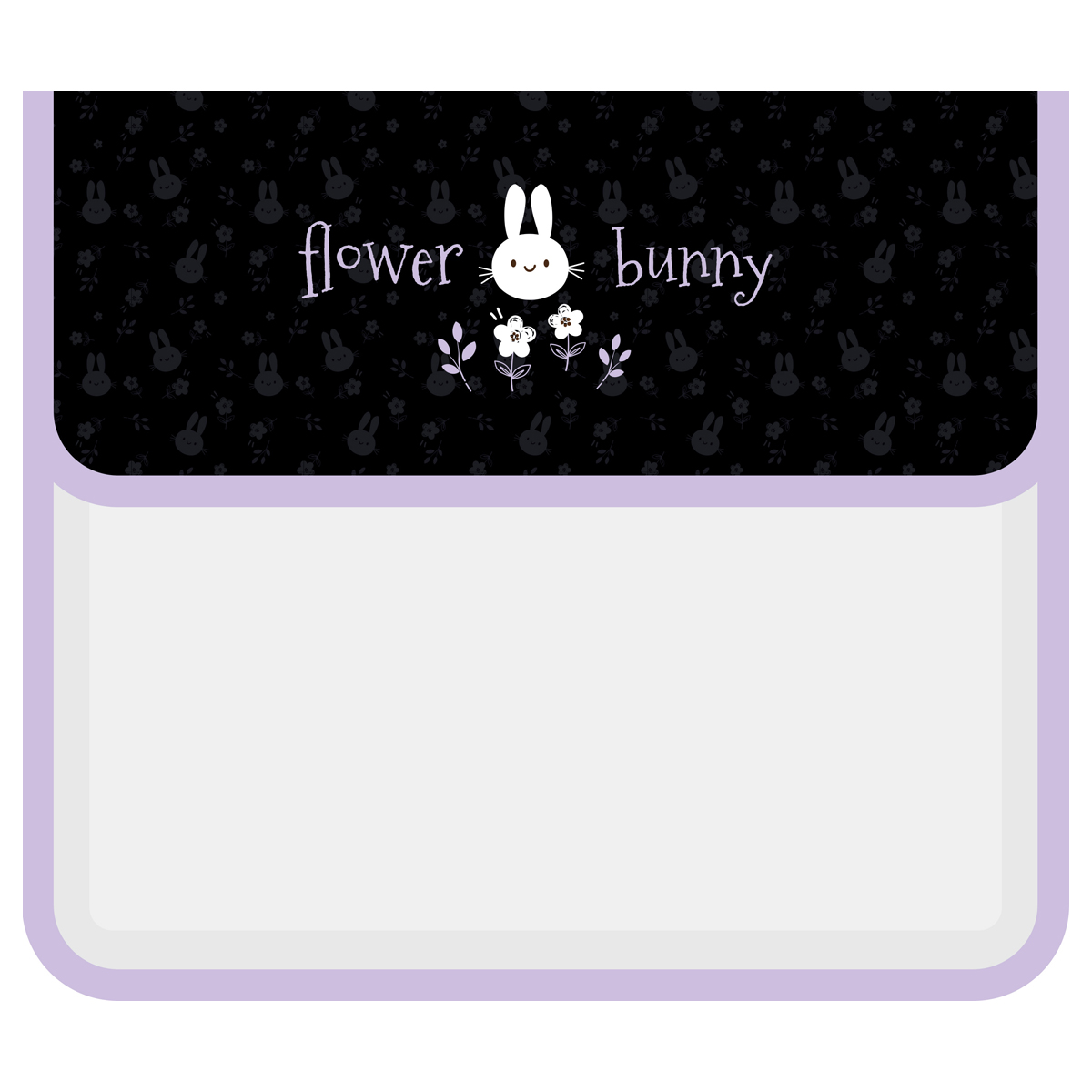 Папка для тетрадей 1 отделение, Först  "Bunny" (Зайчик), А5, пластик, на липучке