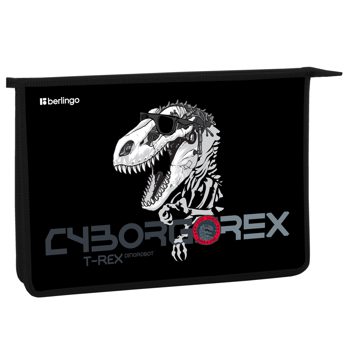 Папка для тетрадей 1 отделение, А4 Berlingo "T-REX", 340*245*40 мм, пластик, на молнии Папка для тетрадей 1 отделение, А4 Berlingo "T-REX", 340*245*40 мм, пластик, на молнии