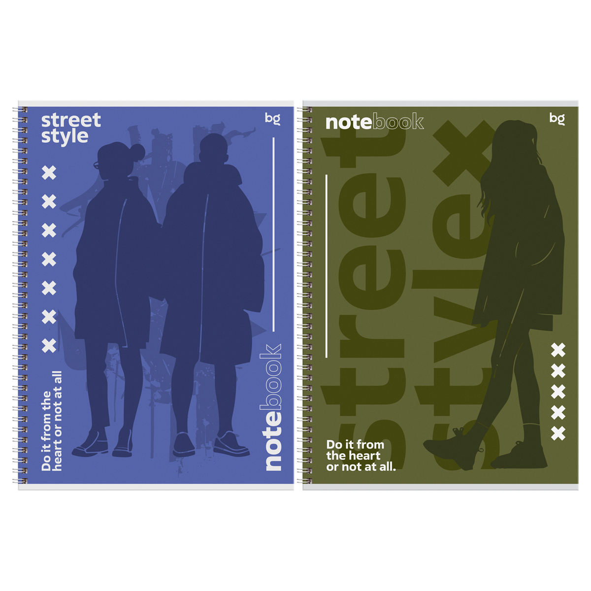 Тетрадь 96л., А4, клетка, на гребне BG "Street style", матовая ламинация Тетрадь 96л., А4, клетка, на гребне BG "Street style", матовая ламинация