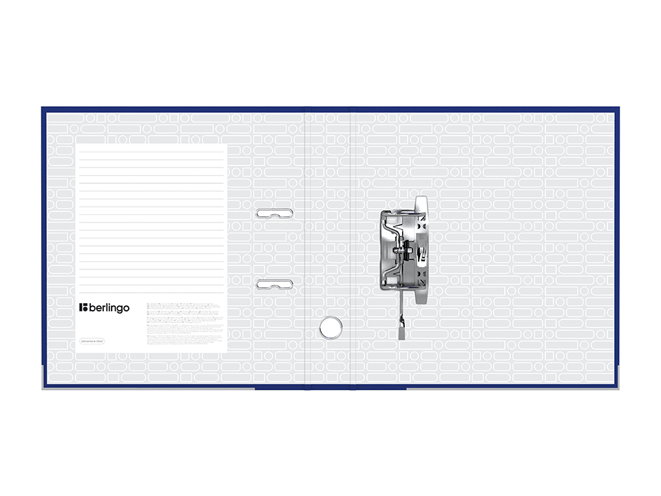 Папка-регистратор Berlingo "Mega Top", 50мм, бумвинил, с карм. на корешке, нижний метал. кант, синяя