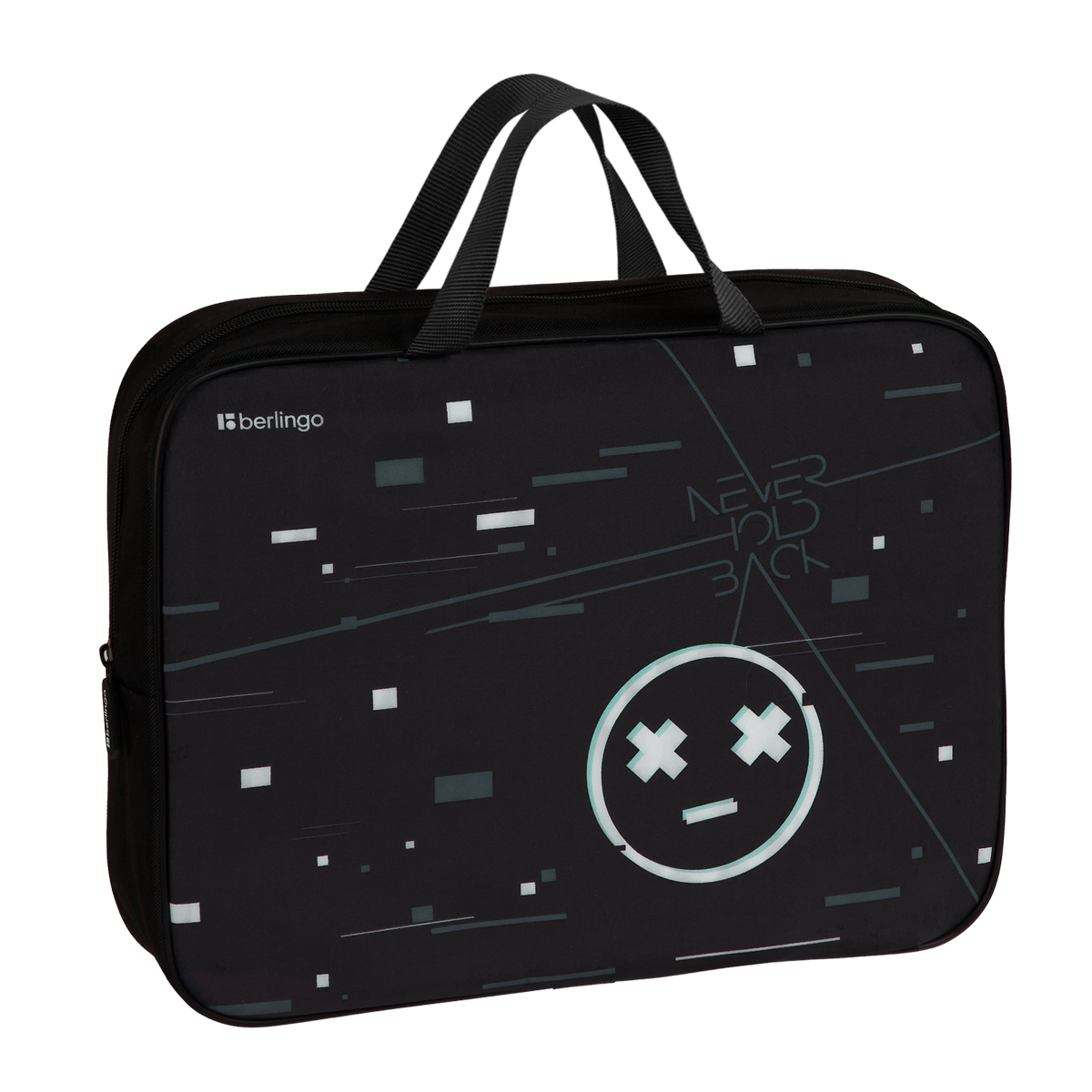 Папка текстильная с ручками 1 отделение, А4 Berlingo "Smile", 350*265*75мм, текстиль, на молнии