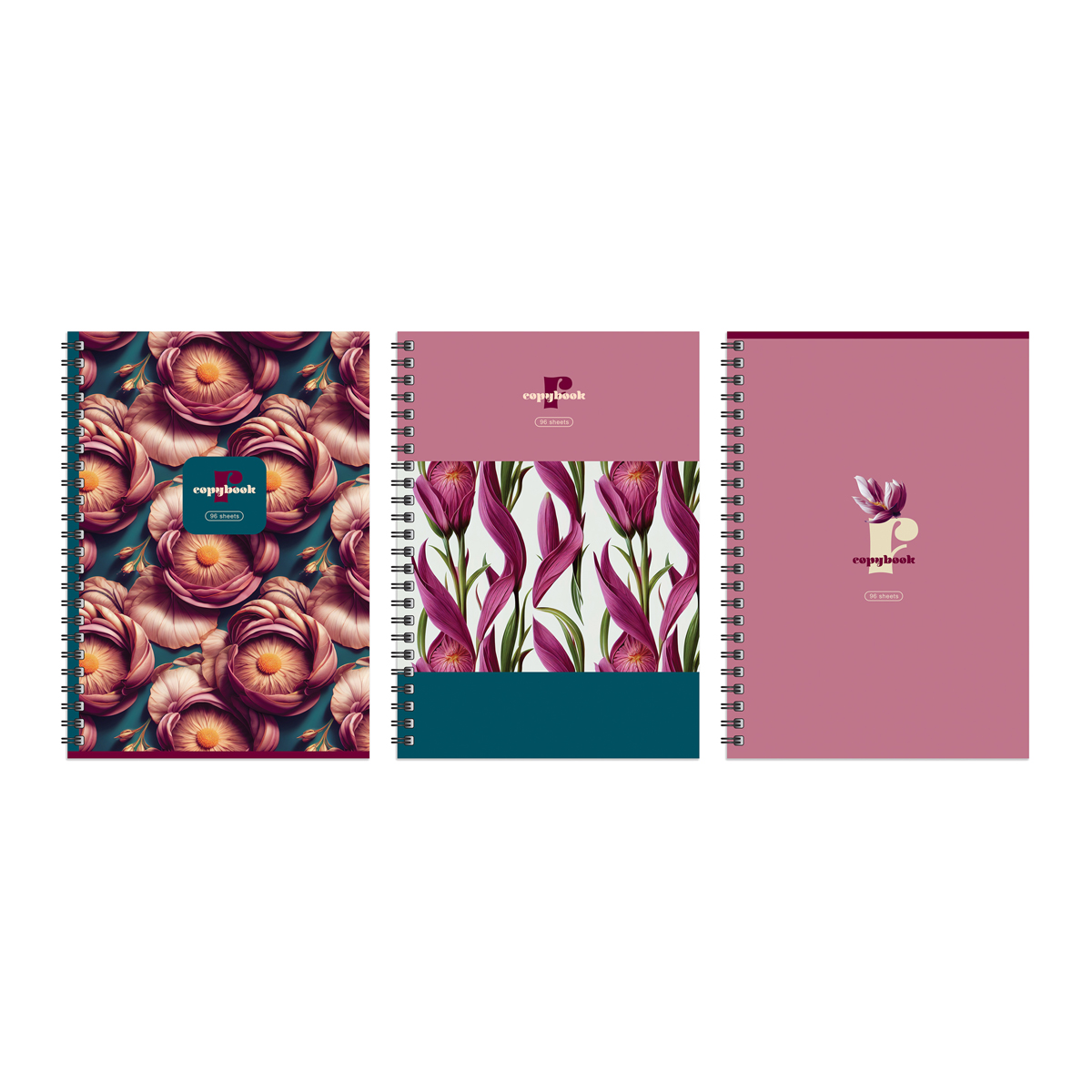 Тетрадь 96л., А4, клетка, на гребне BG "Flower story", глянцевая ламинация Тетрадь 96л., А4, клетка, на гребне BG "Flower story", глянцевая ламинация