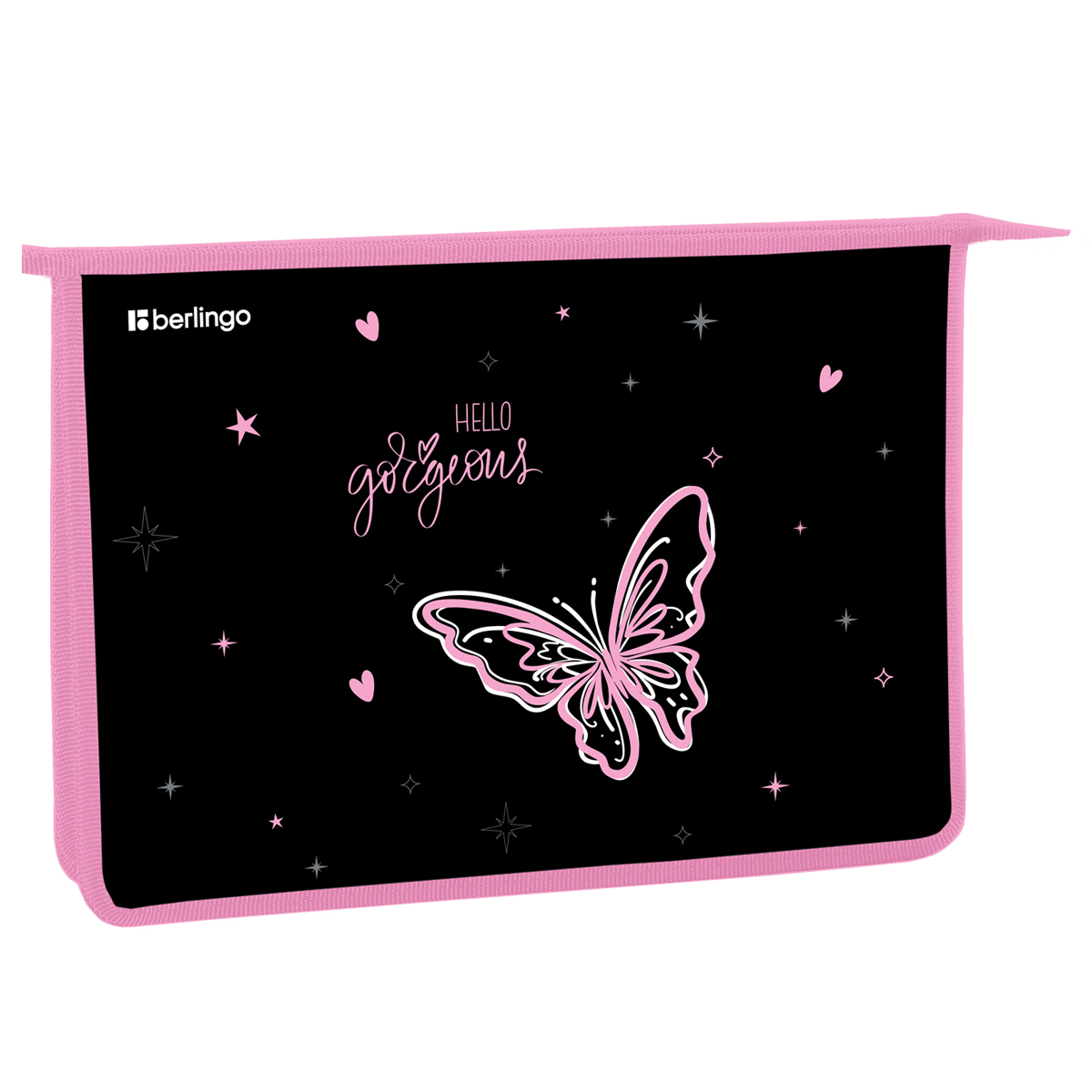 Папка для тетрадей 1 отделение, А4 Berlingo "Hello gorgeous", 340*245*40 мм, пластик, на молнии