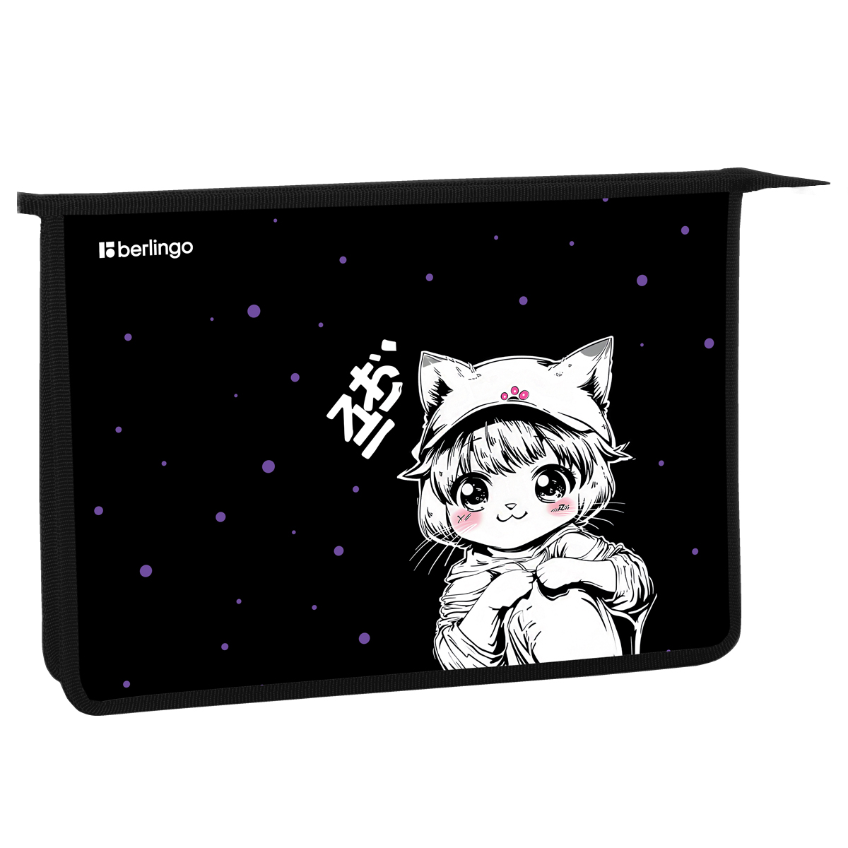 Папка для тетрадей 1 отделение, А4 Berlingo "Kawaii Dream", 340*245*40 мм, пластик, на молнии