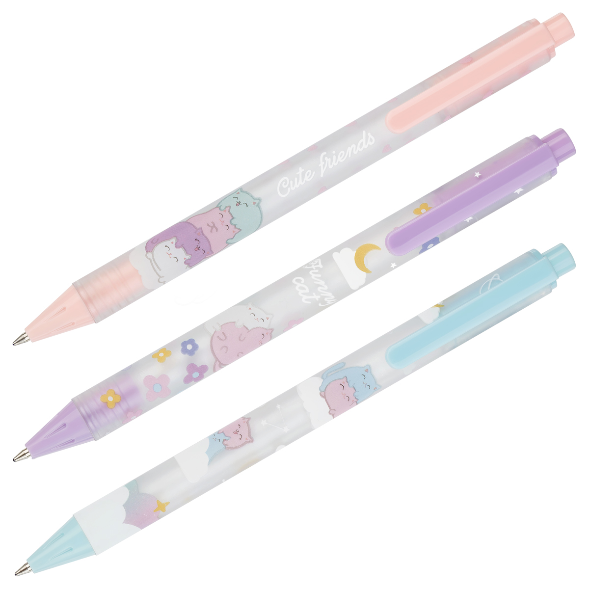 Ручка шариковая автоматическая MESHU "Beauty" синяя, 0,5 мм