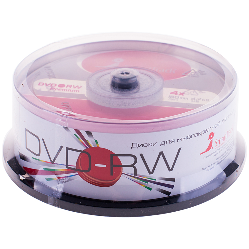    DVD-RW 4.7Gb Smart Track 4x Cake Box (25) (ST000324)