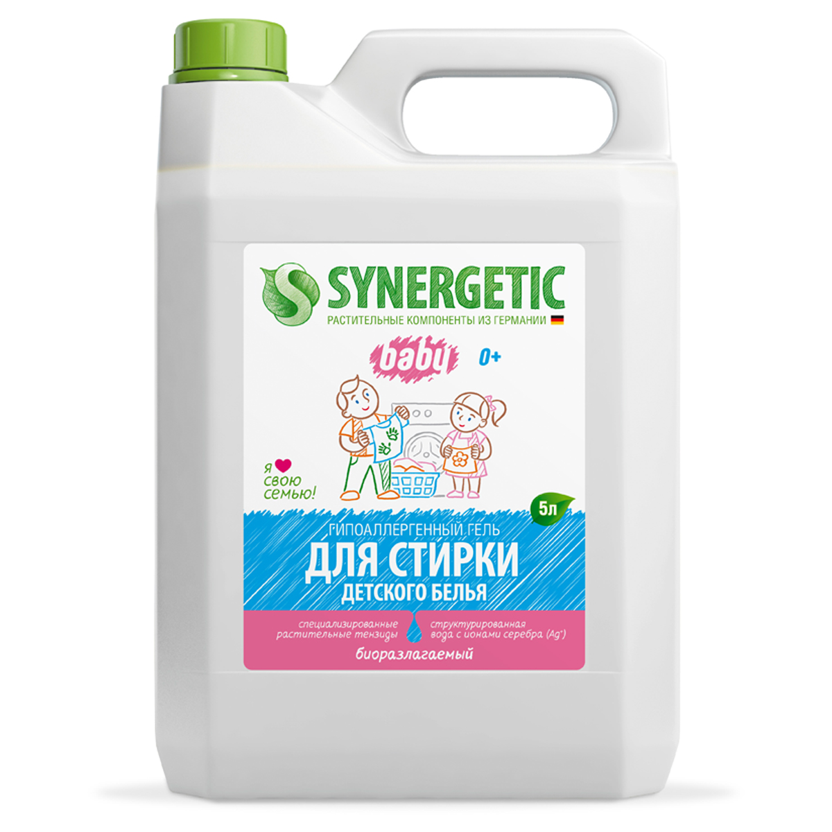 Гель для стирки детского белья Synergetic, 5л