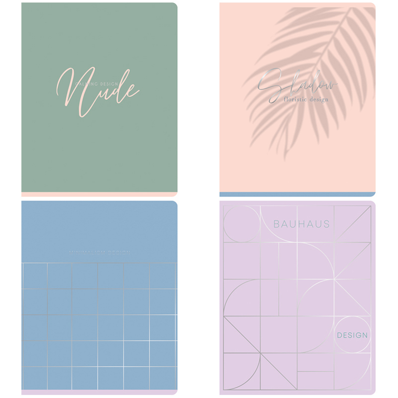 Тетрадь 80л., А5, клетка Greenwich Line "Nude", матовая ламинация, тиснение фольгой, 70г/м2 Тетрадь 80л., А5, клетка Greenwich Line "Nude", матовая ламинация, тиснение фольгой, 70г/м2