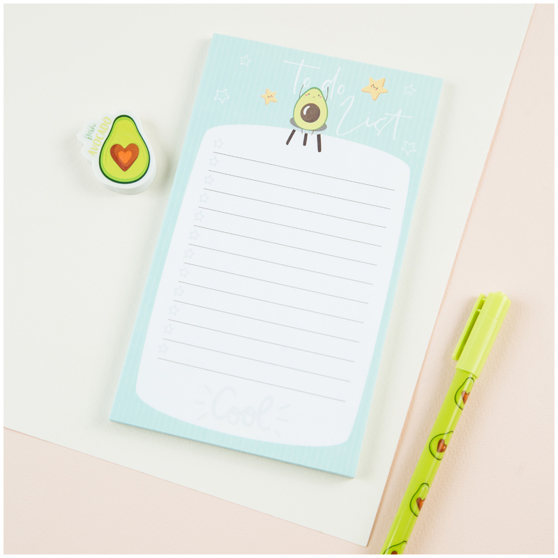 Блок для записей (To Do list) MESHU "Avocado", 10,0*17,0*0,6см, 50л., на склейке