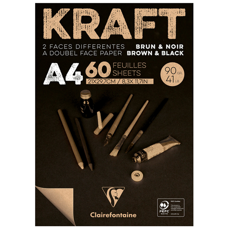    -  60., 4 Clairefontaine  Kraft ,  , ,/, 90/2 (975818C)