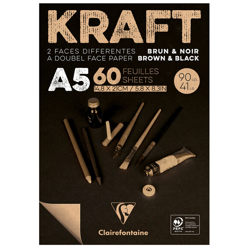    -  60., 5 Clairefontaine  Kraft ,  , ,/, 90/2 (975817C)