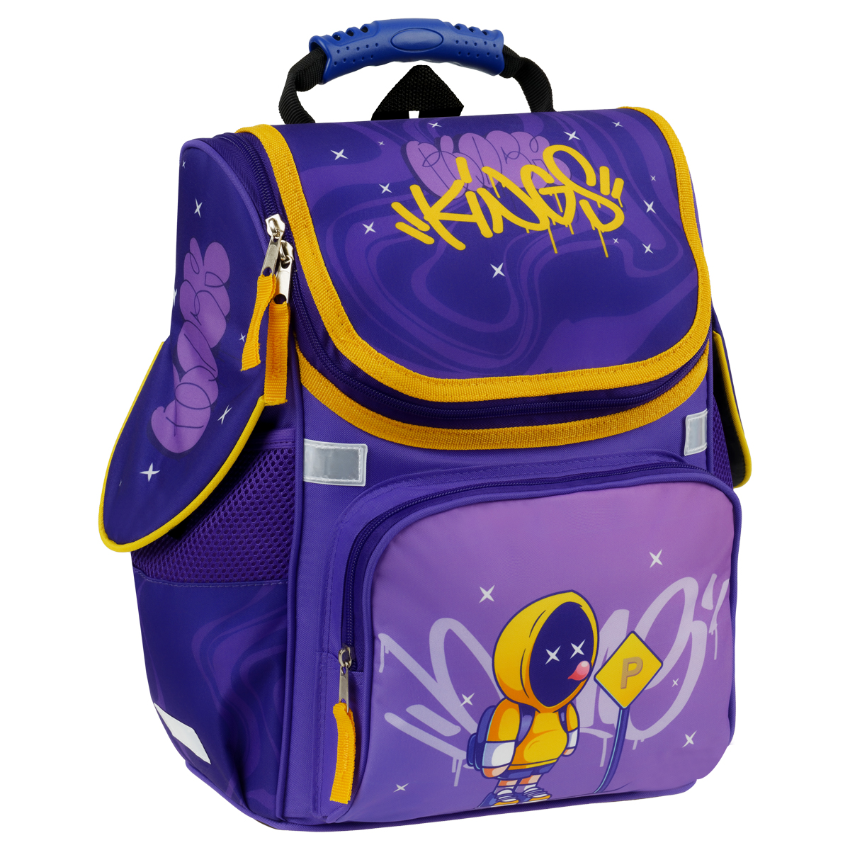 Ранец ArtSpace Junior "ArtKing" 37*28*21см, 1 отделение, 3 кармана, анатомическая спинка Ранец ArtSpace Junior "ArtKing" 37*28*21см, 1 отделение, 3 кармана, анатомическая спинка