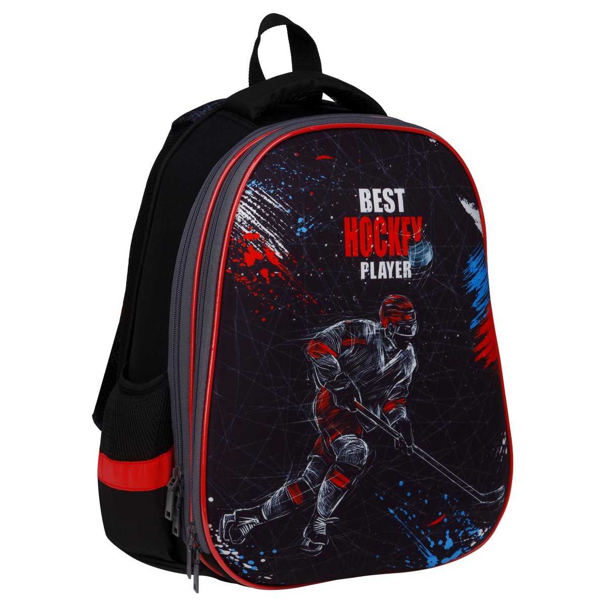 Ранец ArtSpace School Friend "Hockey" 39*30*18см, 2 отделения, 2 кармана, анатомическая спинка Ранец ArtSpace School Friend "Hockey" 39*30*18см, 2 отделения, 2 кармана, анатомическая спинка