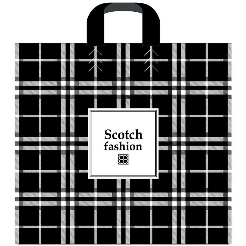 Пакет с петлевой ручкой Артпласт "Scotch fashion", 40*40+5см, 100мкм