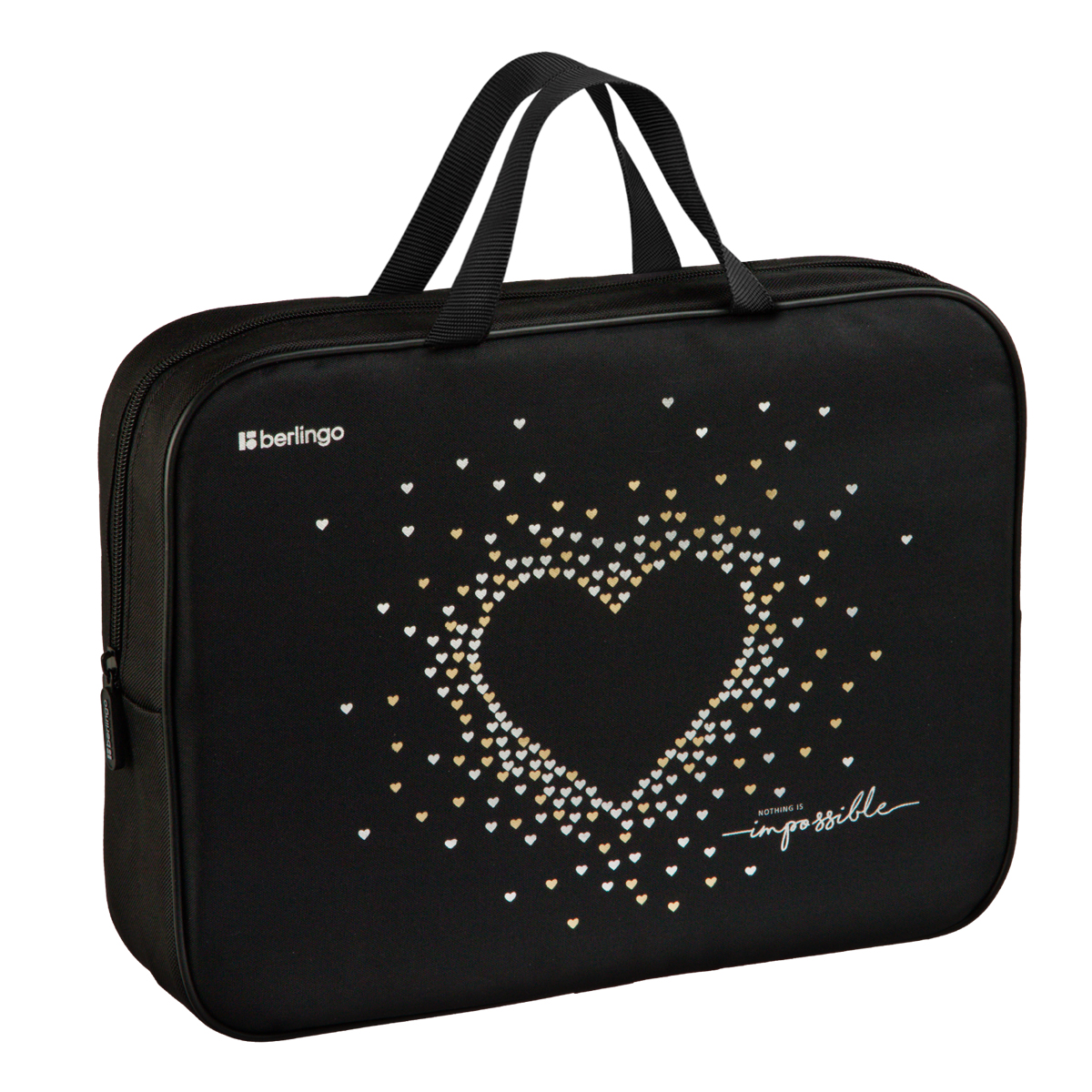 Папка текстильная с ручками 1 отделение, А4 Berlingo "Golden Glow", 350*265*75мм, текстиль, на молнии