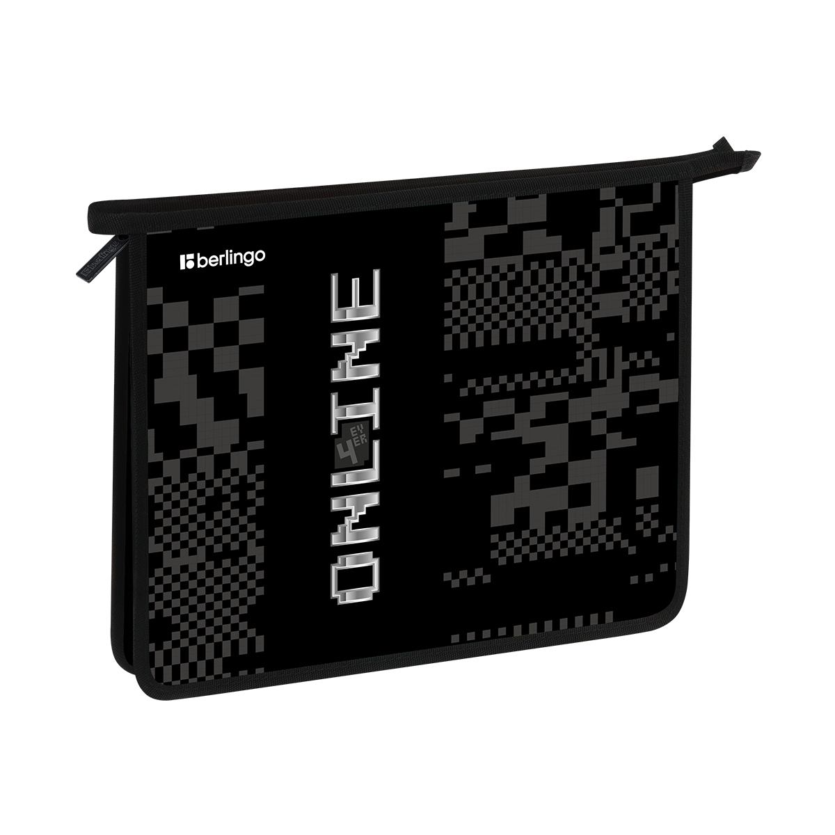 Папка для тетрадей 1 отделение, А5 Berlingo "Online", 240*205*40мм, пластик, на молнии