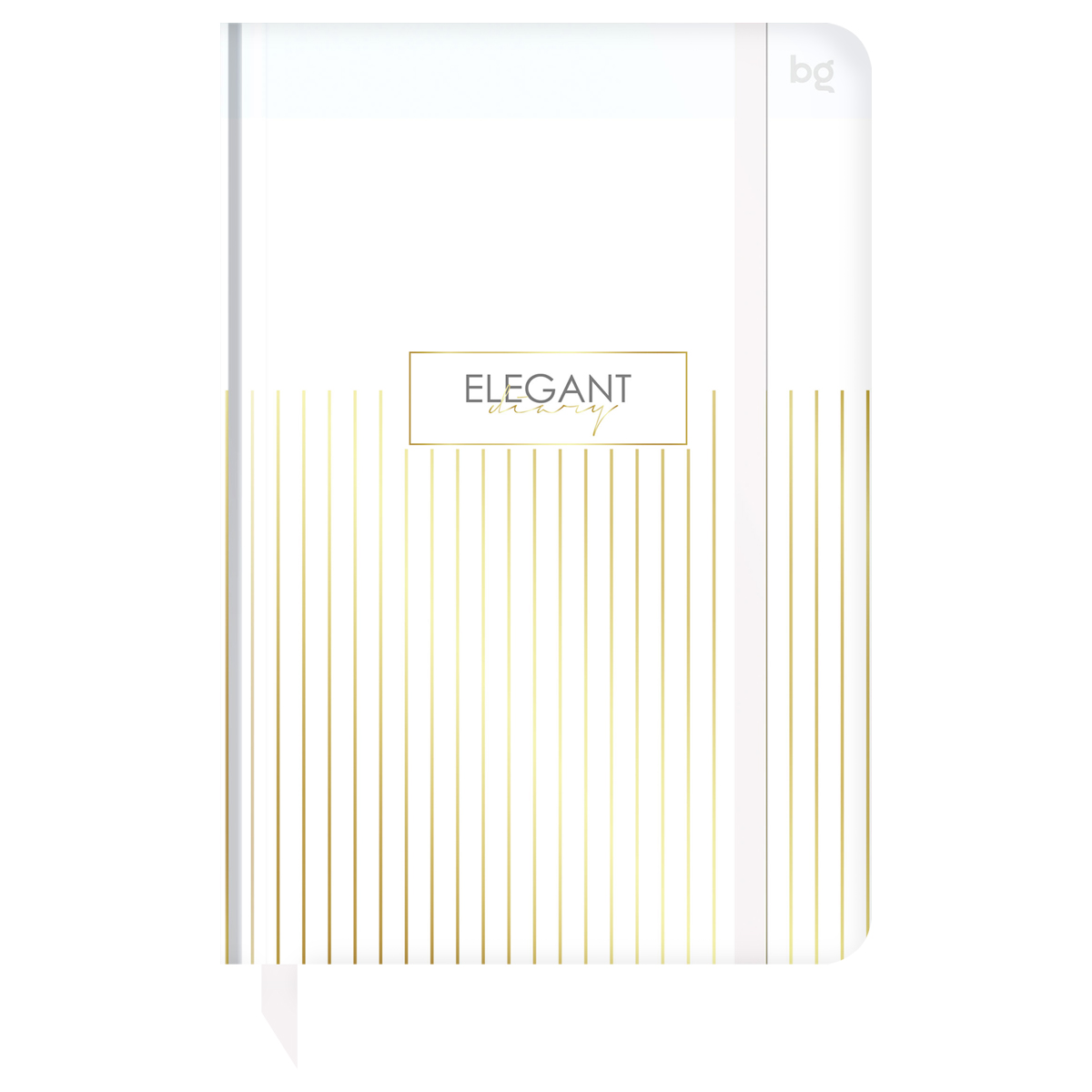 Ежедневник недатированный А5, 136л., 7БЦ BG "Minimal. White", глянцевая ламинация, отд. фольгой
