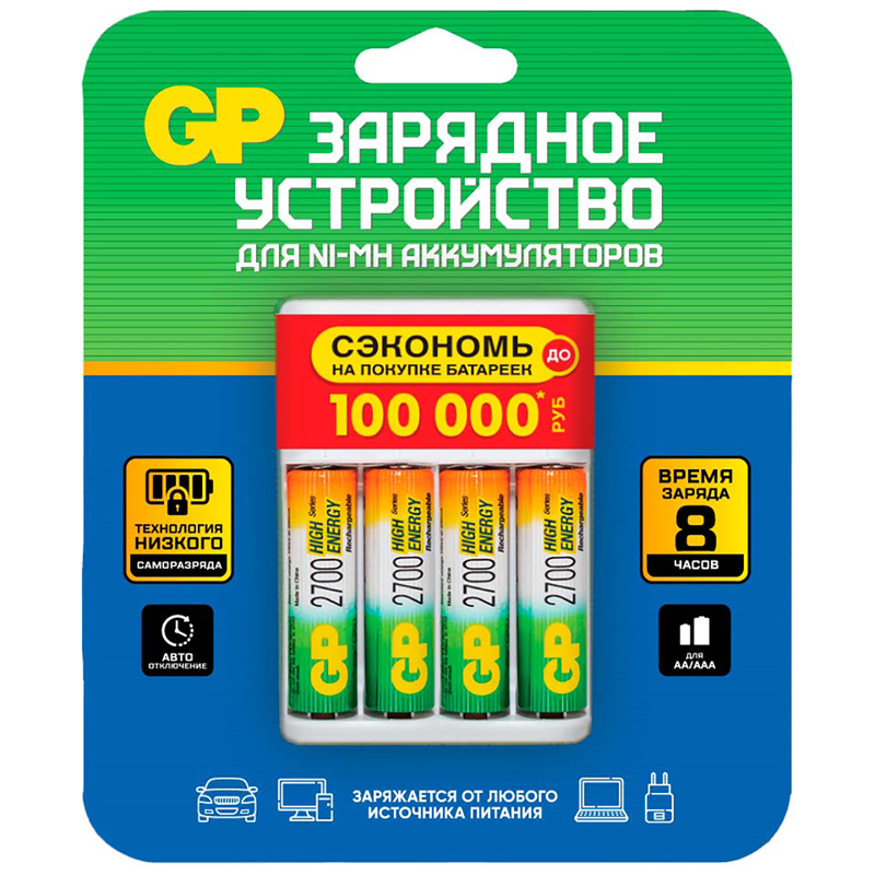    GP AA (HR06) 2700mAh 4BL +   (GP 270AAHC/CPBR-2CR4)