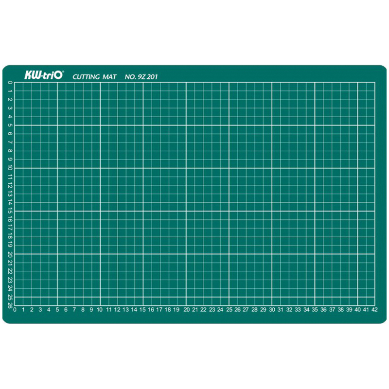 Коврик для резки KW-Trio А3, 45*30см, толщина 3мм, разметочная сетка