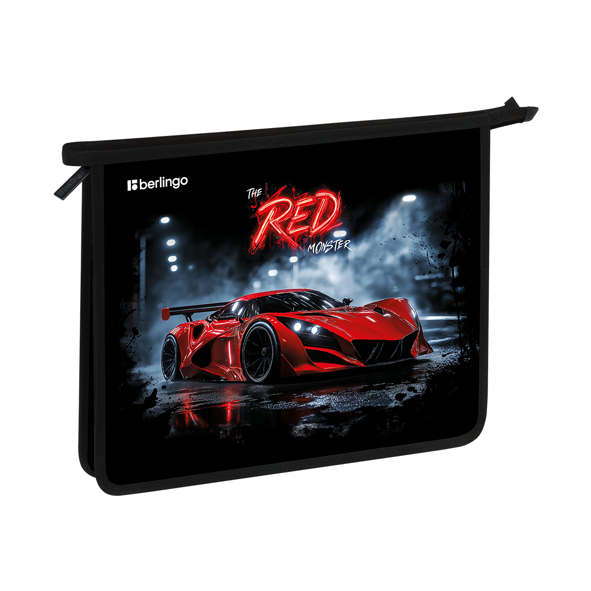 Папка для тетрадей 1 отделение, А5 Berlingo "Red Monster", 240*205*40мм, пластик, на молнии