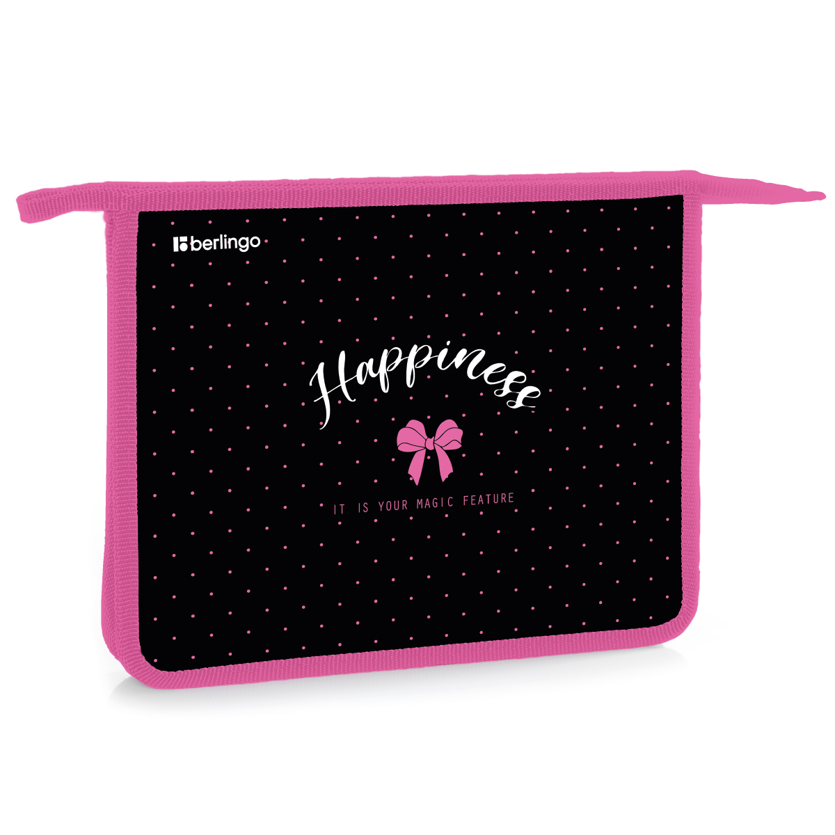 Папка для тетрадей 1 отделение, А5 Berlingo "Happiness", 240*205*40мм, пластик, на молнии