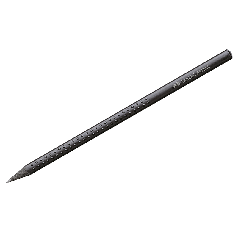 Карандаш ч/г Faber-Castell "Grip" B, черное дерево, трехгранный, заточен.
