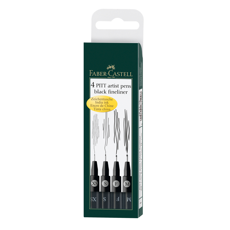      Faber-Castell  Pitt Artist Pen  , 4., 0,1/0,3/0,5/0,7, . .,  (167115)