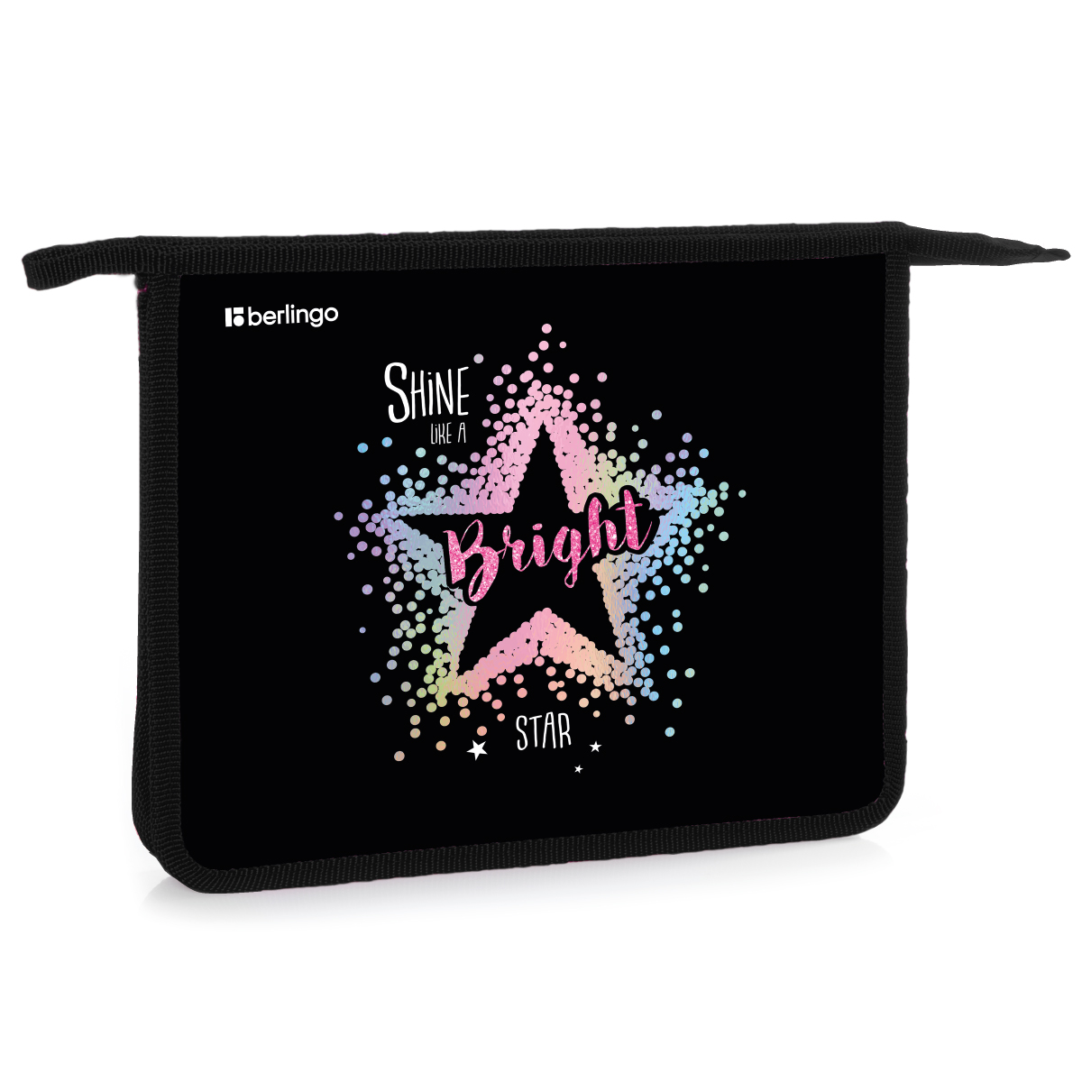 Папка для тетрадей 1 отделение, А5 Berlingo "Bright star", 240*205*40мм, пластик, на молнии