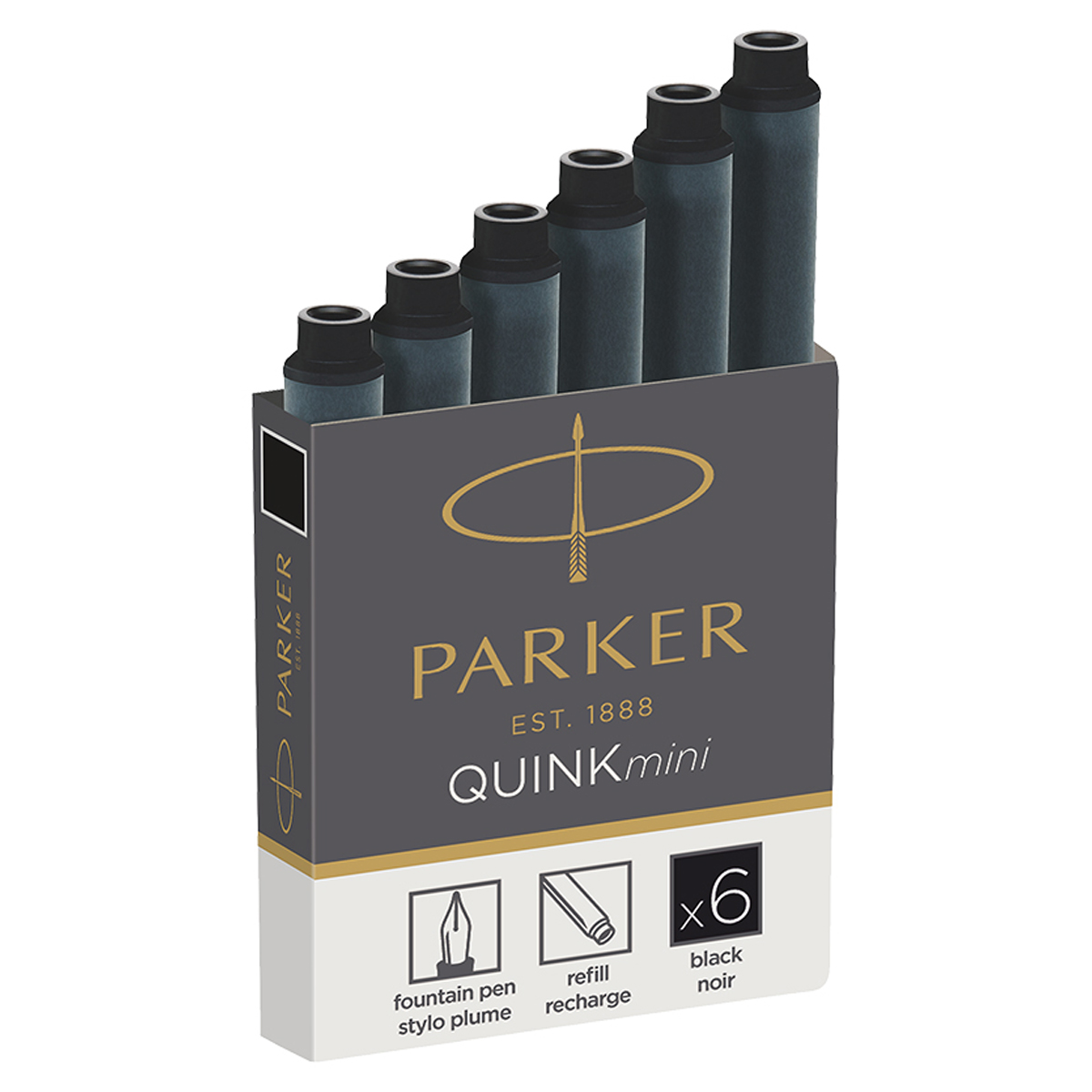 купить Картриджи чернильные Parker "Cartridge Quink Mini" черные, 6шт., картонная коробка в Тамбове