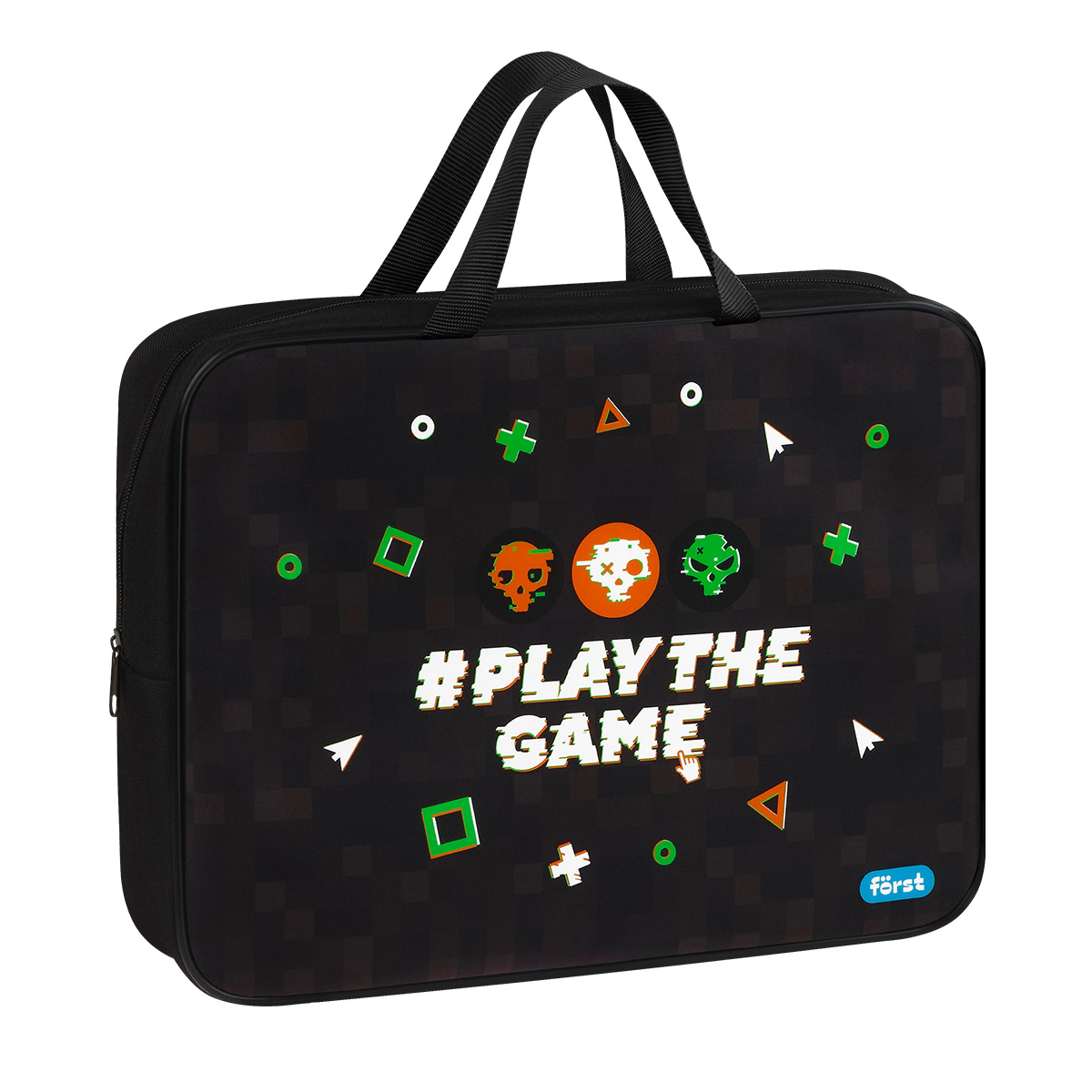 Папка текстильная с ручками 1 отделение, А4 Först "Play the game", 350*265*80мм, текстиль, на молнии