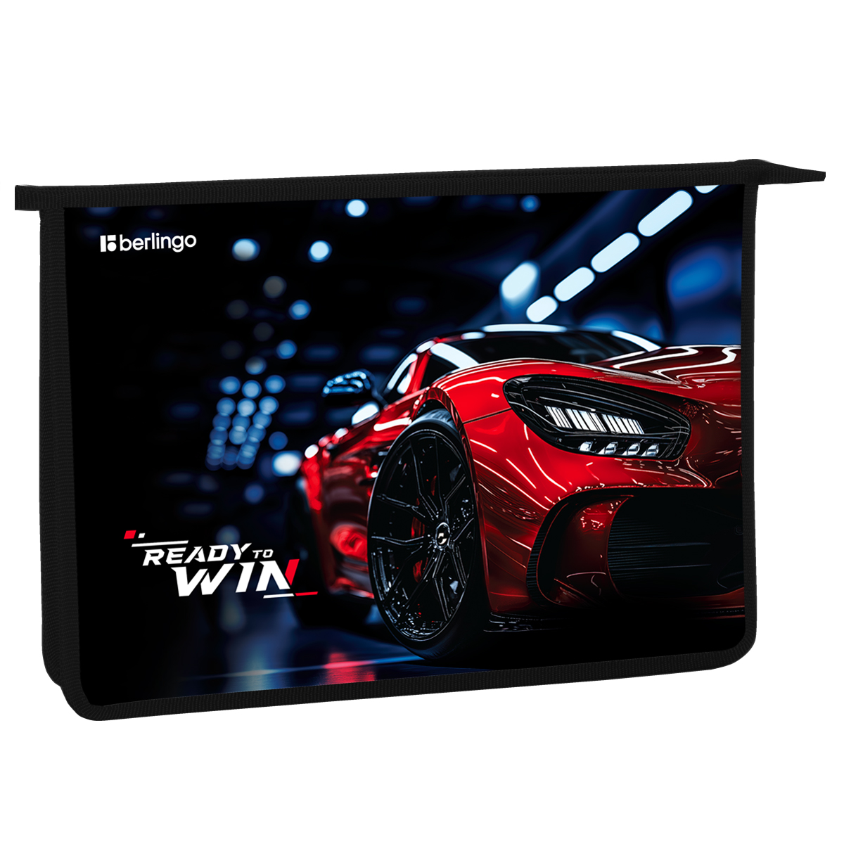 Папка для тетрадей 1 отделение, А4 Berlingo "Ready to win", 340*245*40 мм, пластик, на молнии