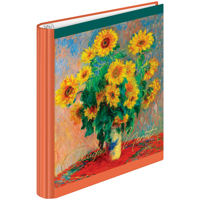 Тетрадь на кольцах А5, 120л., 7БЦ, ArtSpace "Живопись. Claude Monet", глянцевая ламинация, тиснение фольгой