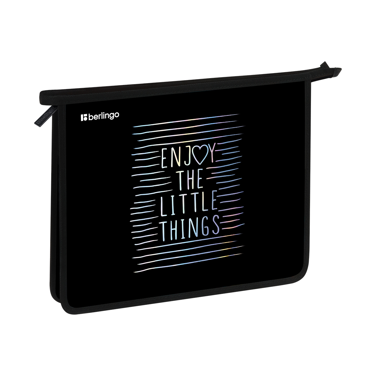 Папка для тетрадей 1 отделение, А5 Berlingo "Enjoy the little things", 240*205*40мм, пластик, на молнии