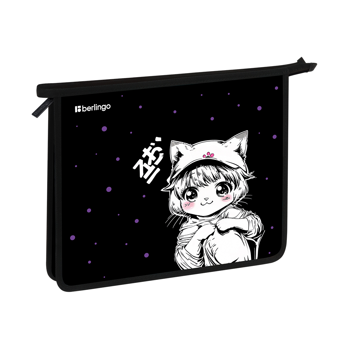 Папка для тетрадей 1 отделение, А5 Berlingo "Kawaii Dream", 240*205*40мм, пластик, на молнии