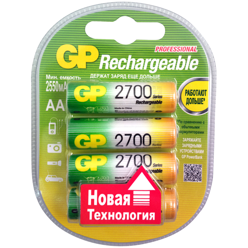    GP AA (HR06) 2700mAh 4BL (GP 270AAHC-2DECRC4)