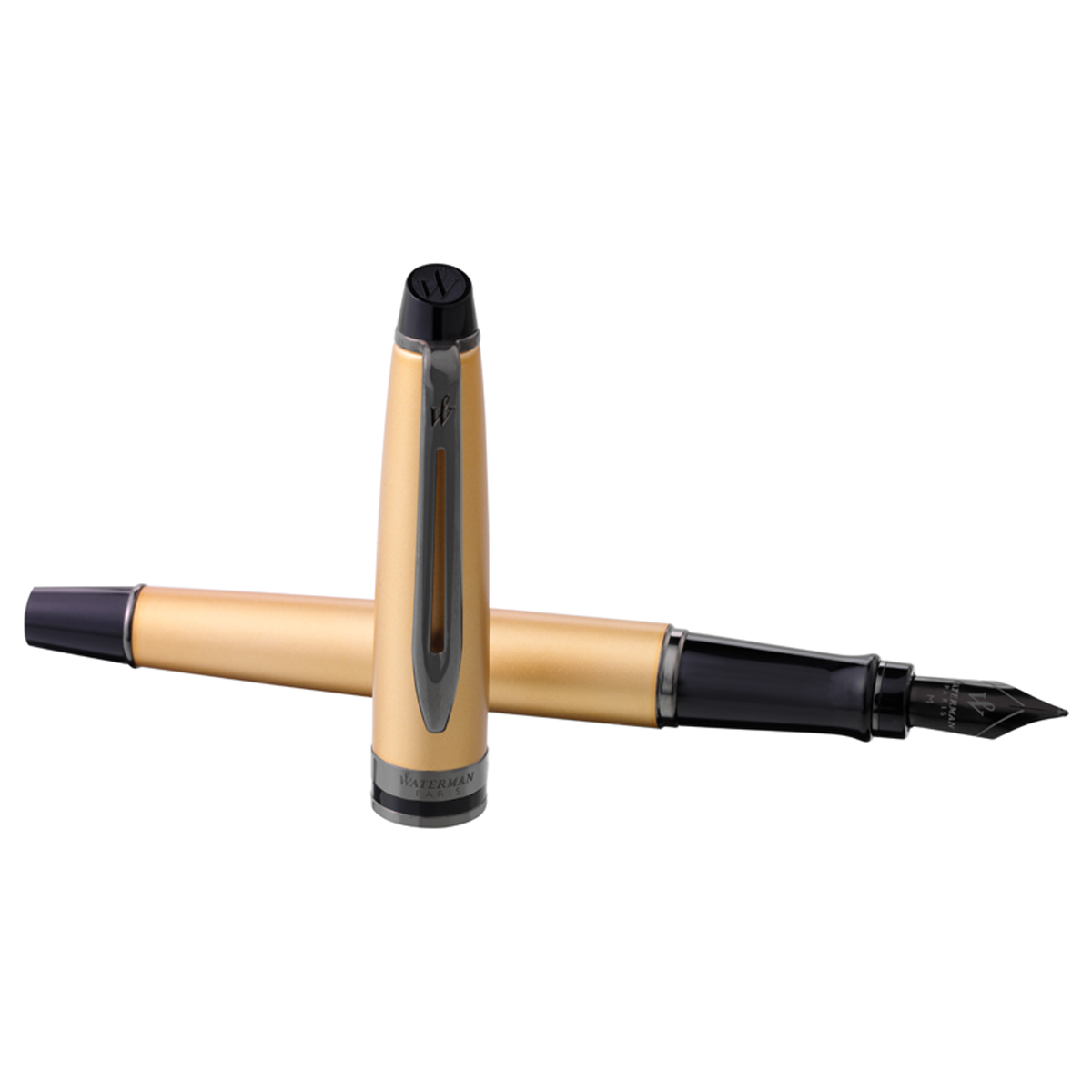 Ручка перьевая Waterman "Expert Gold RT" синяя, 0,8мм, подарочная упаковка