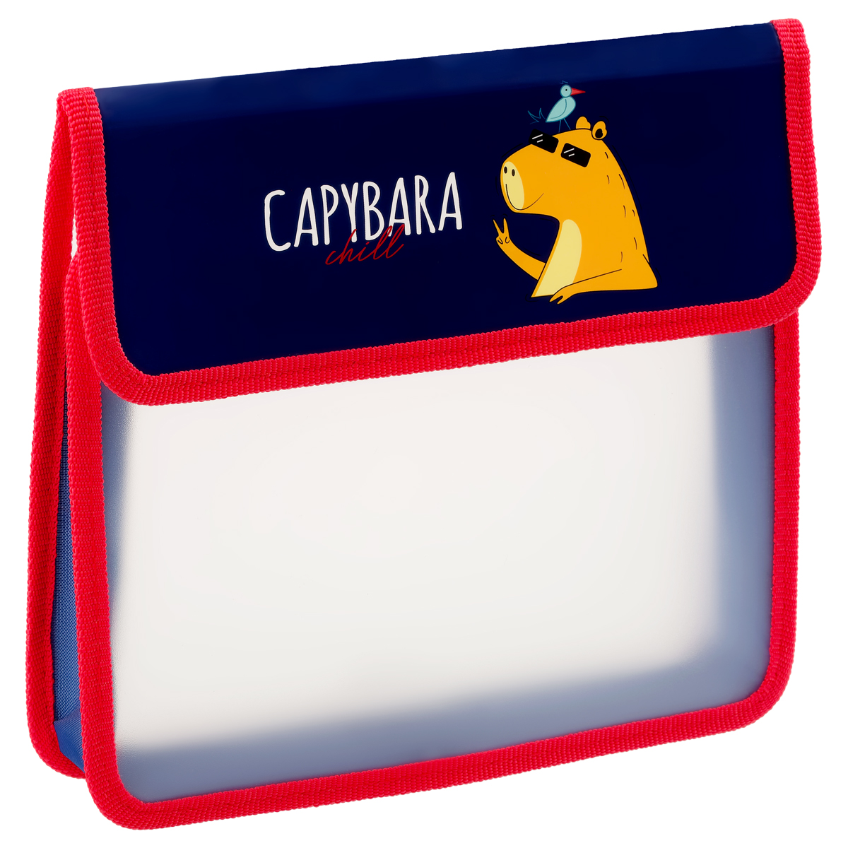 Папка для тетрадей 1 отделение, ArtSpace "Capybara", А5, пластик, на липучке