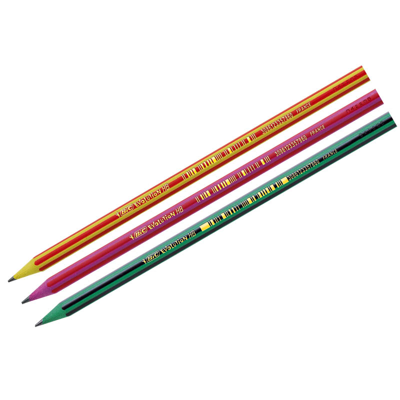 Карандаш ч/г Bic "Evolution Stripes" HB, заточен., пластиковый